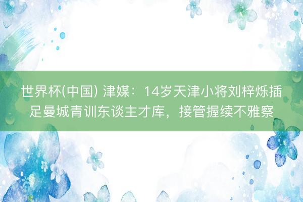 世界杯(中国) 津媒:14岁天津小将刘梓烁插足曼城青训东谈主才库,接管握续不雅察
