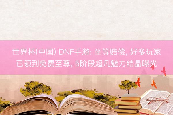 世界杯(中国) DNF手游: 坐等赔偿， 好多玩家已领到免费至尊， 5阶段超凡魅力结晶曝光