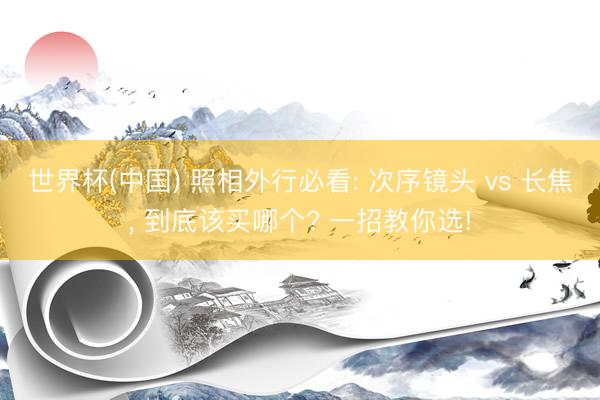 世界杯(中国) 照相外行必看: 次序镜头 vs 长焦， 到底该买哪个? 一招教你选!