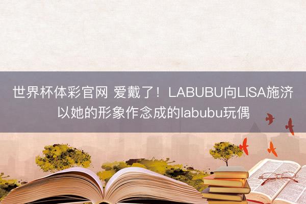 世界杯体彩官网 爱戴了！LABUBU向LISA施济以她的形象作念成的labubu玩偶