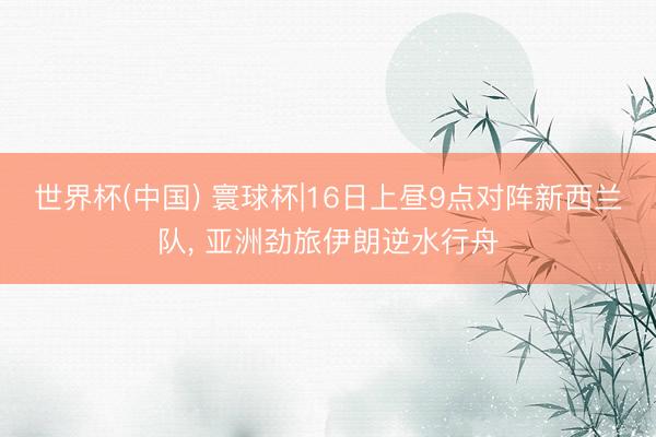 世界杯(中国) 寰球杯|16日上昼9点对阵新西兰队， 亚洲劲旅伊朗逆水行舟